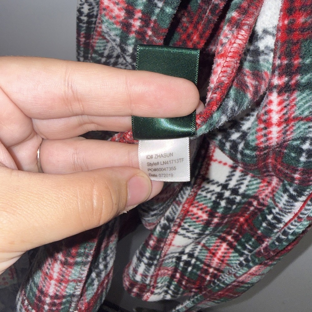 Lauren Ralph Lauren Womens Plush Robe Size S Tartan Plaid Logo Classic Preppy - Picture 5 of 5
